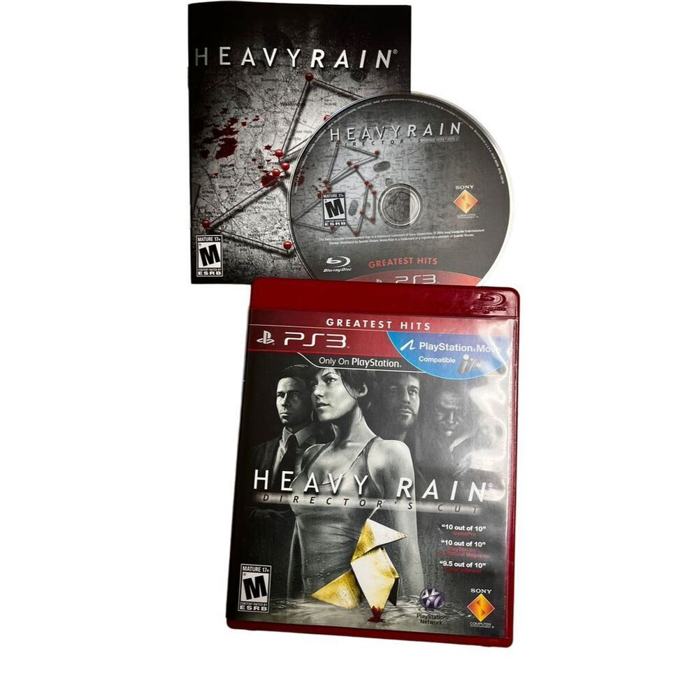 Heavy Rain Director's Cut Greatest Hits Sony PlayStation 3 PS3 Game Case Manual